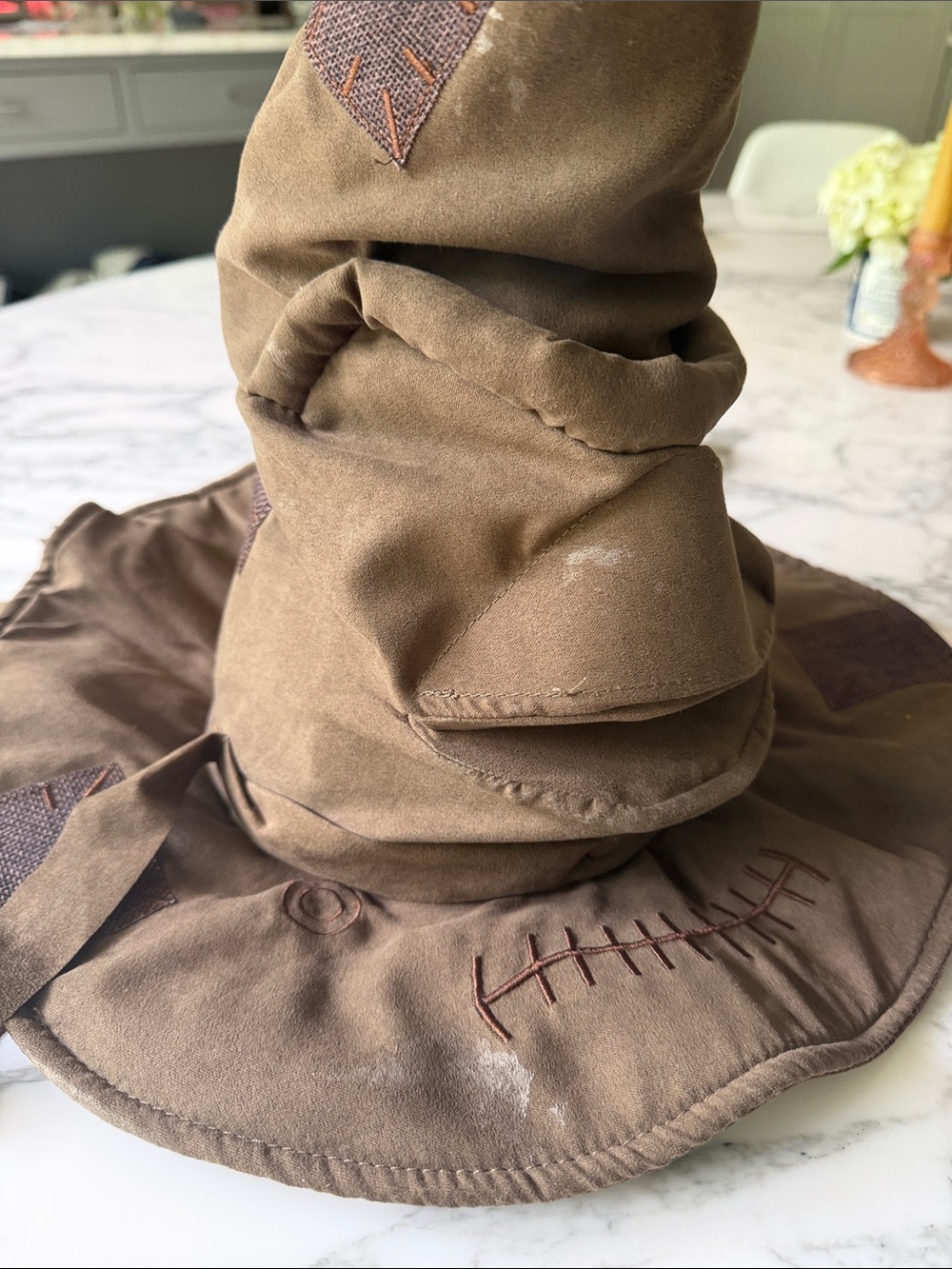 Warner Bros. Brown Fabric Wizard Hat with WB Tag